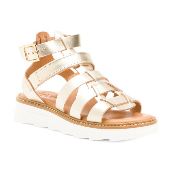 CARLO PERA Made In Italy Leather Gladiator Sandals